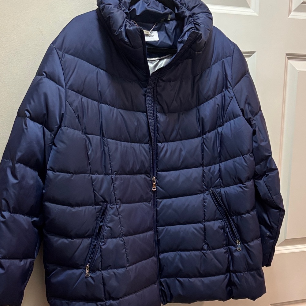 Calvin Klein Woman Plus Size Navy Puffer  (extra warm) Jacket size 2X